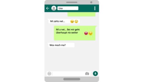 Handy-Chat zweier demotivierter Schüler*innen