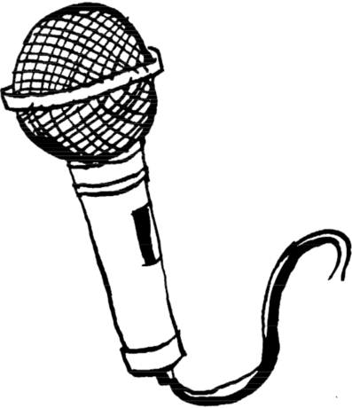 Illustration eines Mikrofons mit Kabel