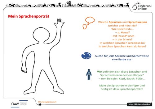 Arbeitsblatt "Mein Sprachporträt"