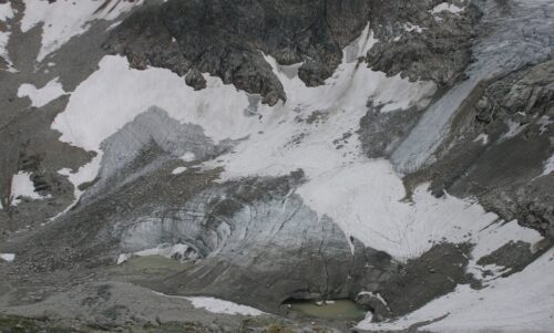 Gletscherzunge vom Goldbergkees im Jahr 2010