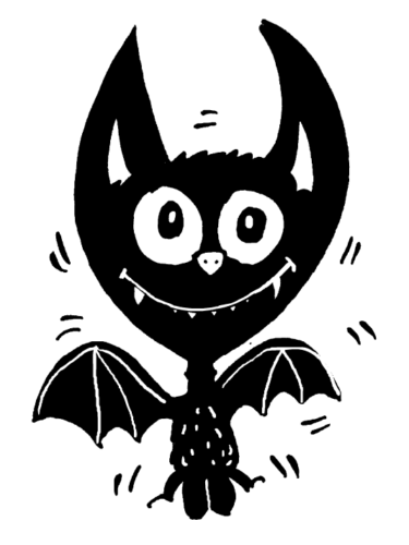 eine gezeichnete Fledermaus