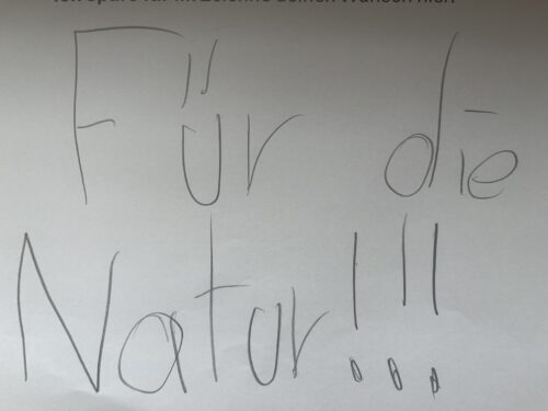 "Für die Natur!!!"